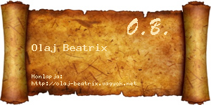 Olaj Beatrix névjegykártya