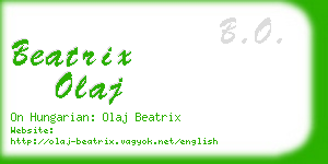 beatrix olaj business card